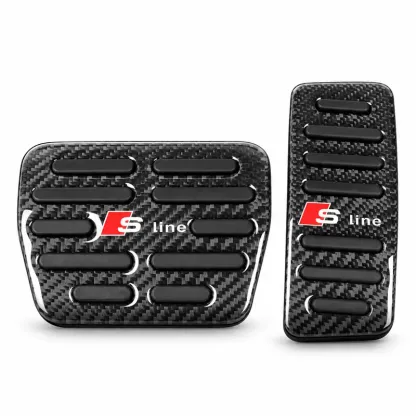 Asign Carbon Fiber Gas & Brake Pedal Covers for Audi A3/A4/A5/A6/Q2/Q3/Q5/TT — 2-Piece No-Drill Set