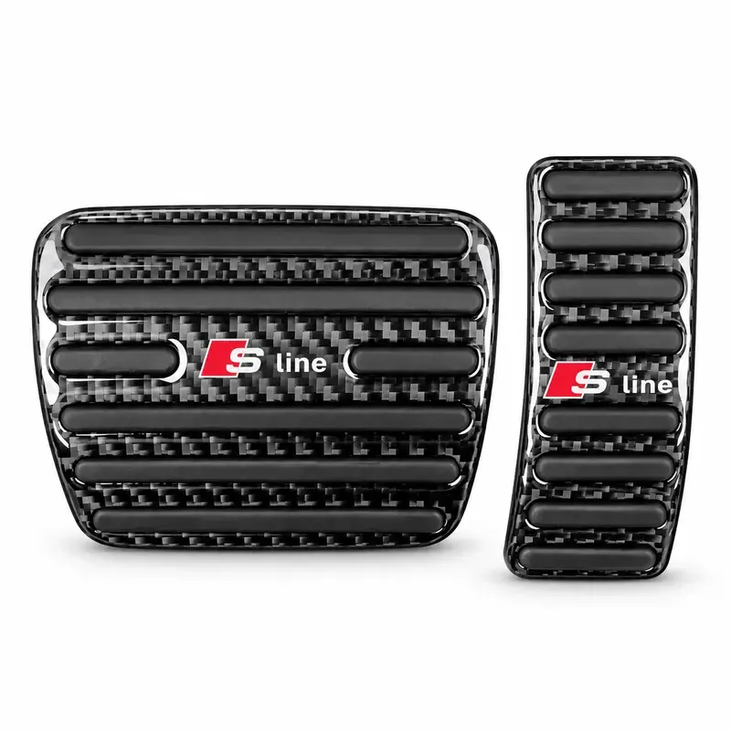 Asign Carbon Fiber Gas & Brake Pedal Covers for Audi A3/A4/A5/A6/Q2/Q3/Q5/TT — 2-Piece No-Drill Set