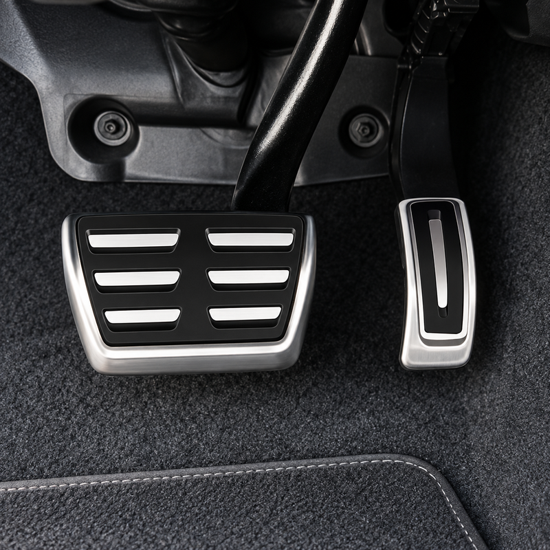 Asign Stainless Steel Gas & Brake Pedal Covers for Audi — 2-Piece Set