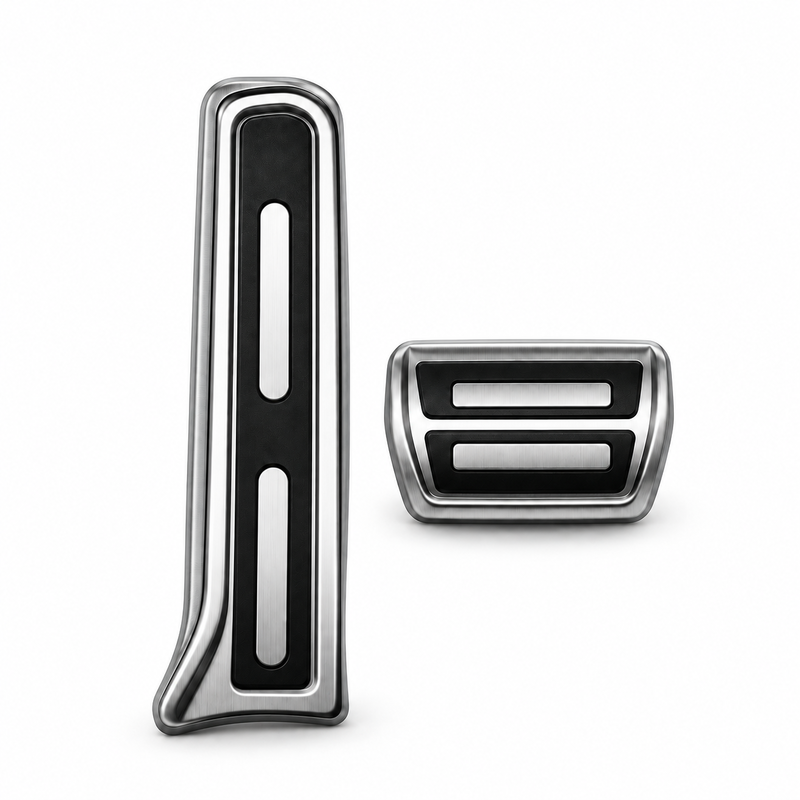 Asign Stainless Steel Gas & Brake Pedal Covers for Audi — 2-Piece Set