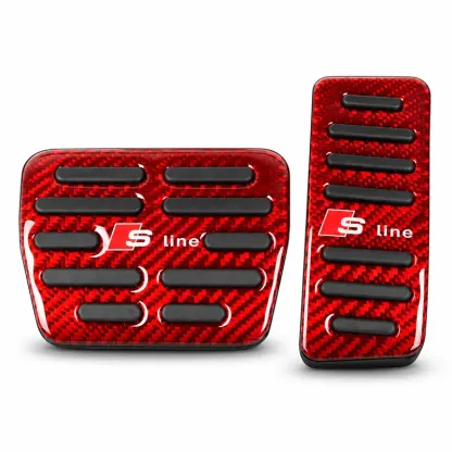 Asign Carbon Fiber Gas & Brake Pedal Covers for Audi A3/A4/A5/A6/Q2/Q3/Q5/TT — 2-Piece No-Drill Set