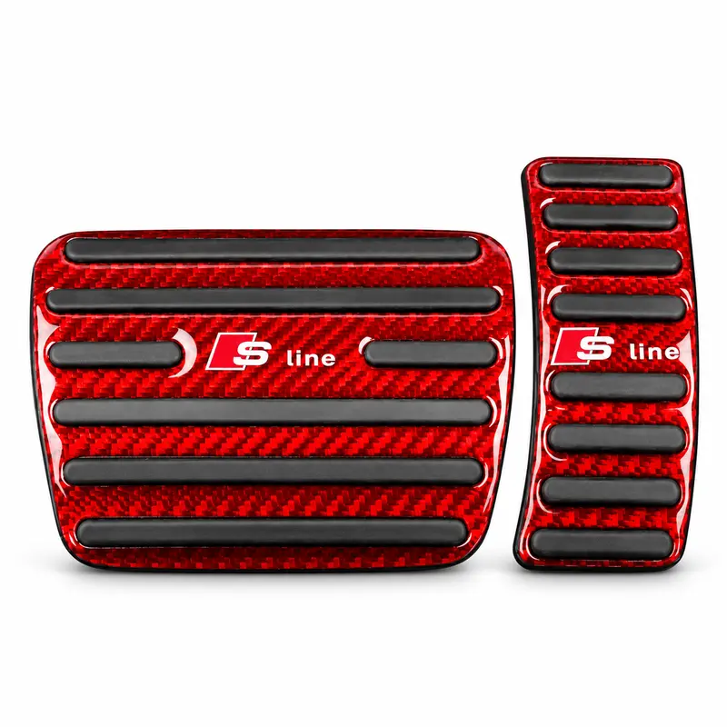Asign Carbon Fiber Gas & Brake Pedal Covers for Audi A3/A4/A5/A6/Q2/Q3/Q5/TT — 2-Piece No-Drill Set