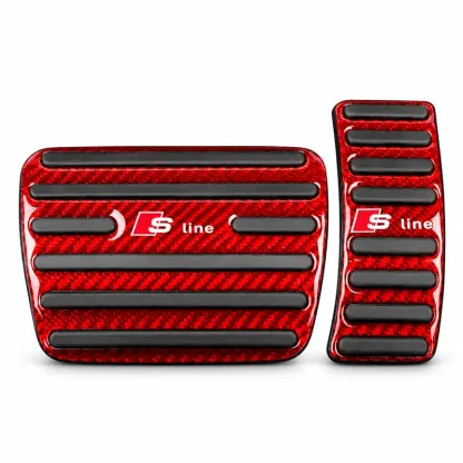 Asign Carbon Fiber Gas & Brake Pedal Covers for Audi A3/A4/A5/A6/Q2/Q3/Q5/TT — 2-Piece No-Drill Set