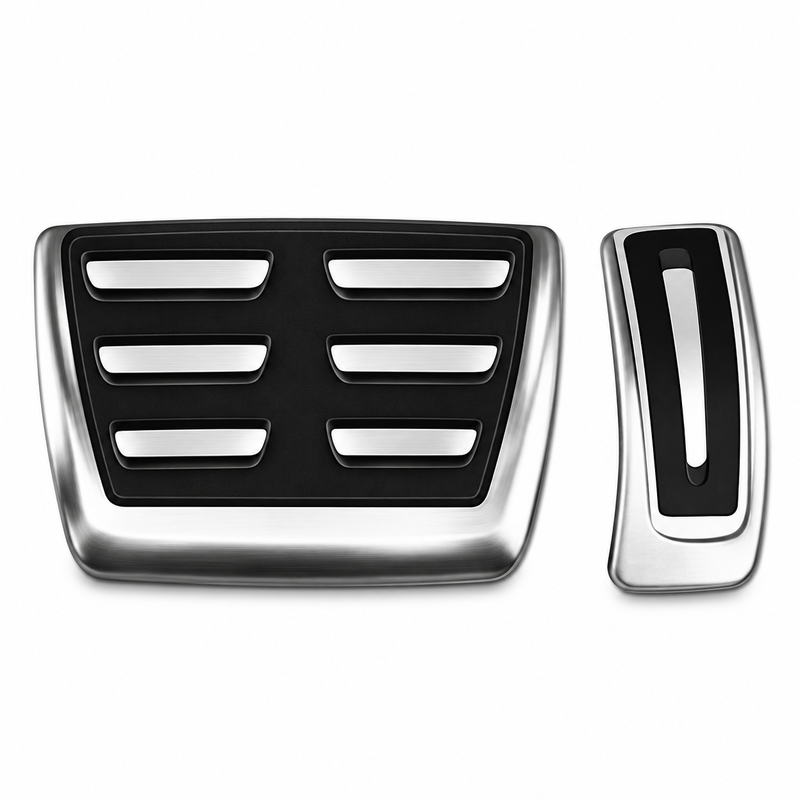 Asign Stainless Steel Gas & Brake Pedal Covers for Audi — 2-Piece Set