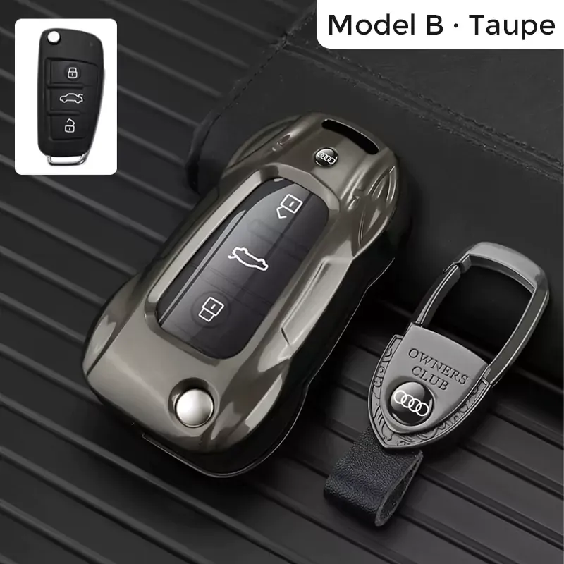 Asign Audi Sports-Car Styling Metal Key Cover - Scratch proof Alloy Protective Shell Key Fobs