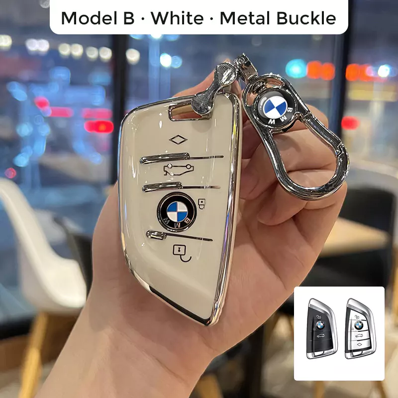 Asign BMW Key Fob Cover TPU Material Black/White
