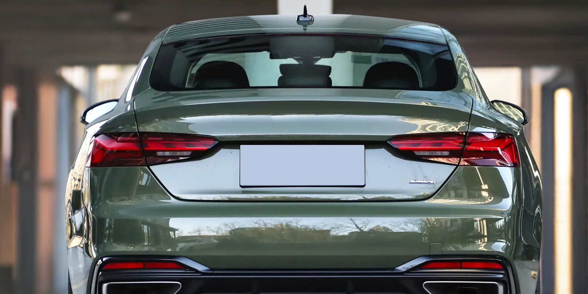 Audi A5 Sportback before rear spoiler installation