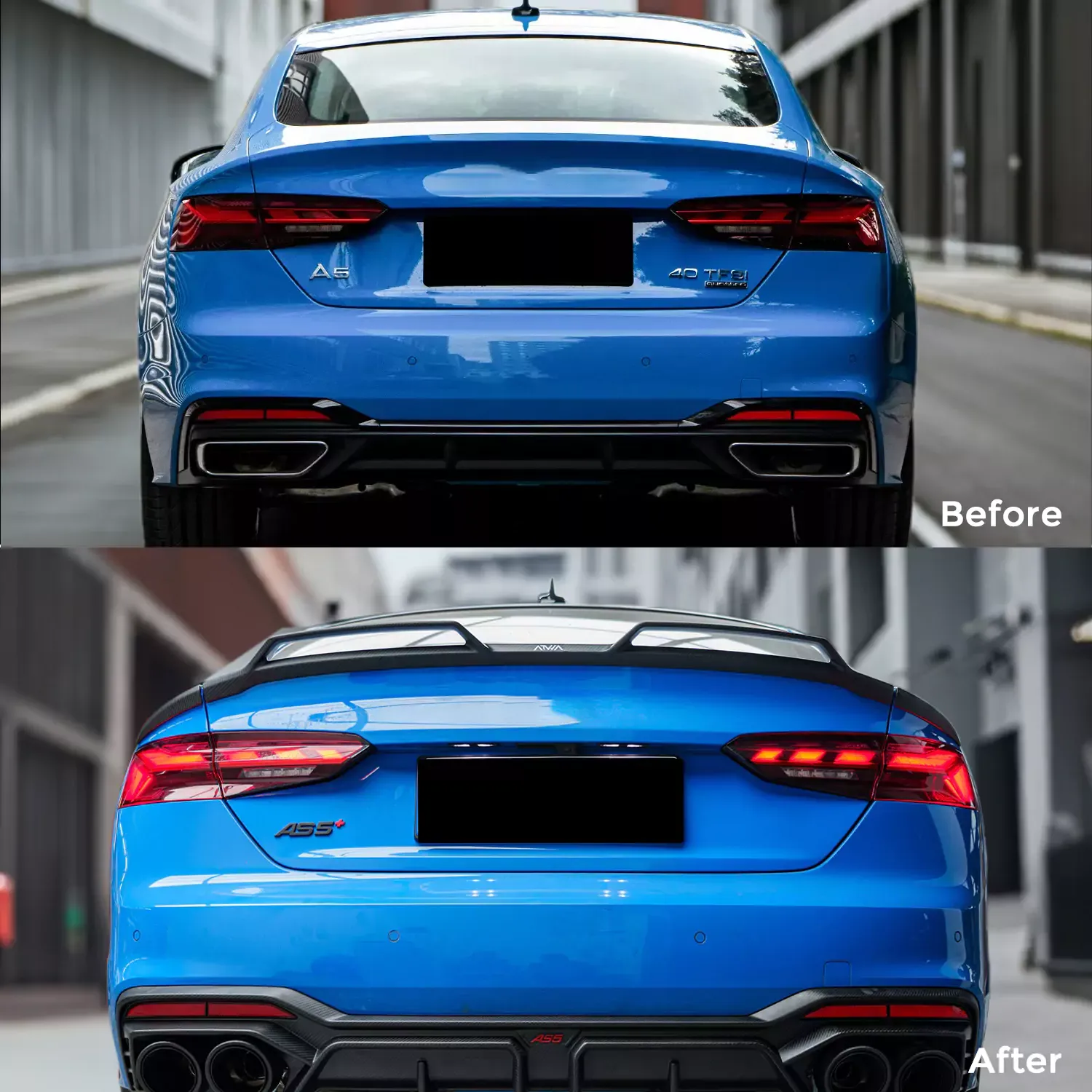 Asign Real Carbon Fiber Rear Spoiler High-Performance Aerodynamic Design For Audi B9-B9.5(2017-2024) A5/S5