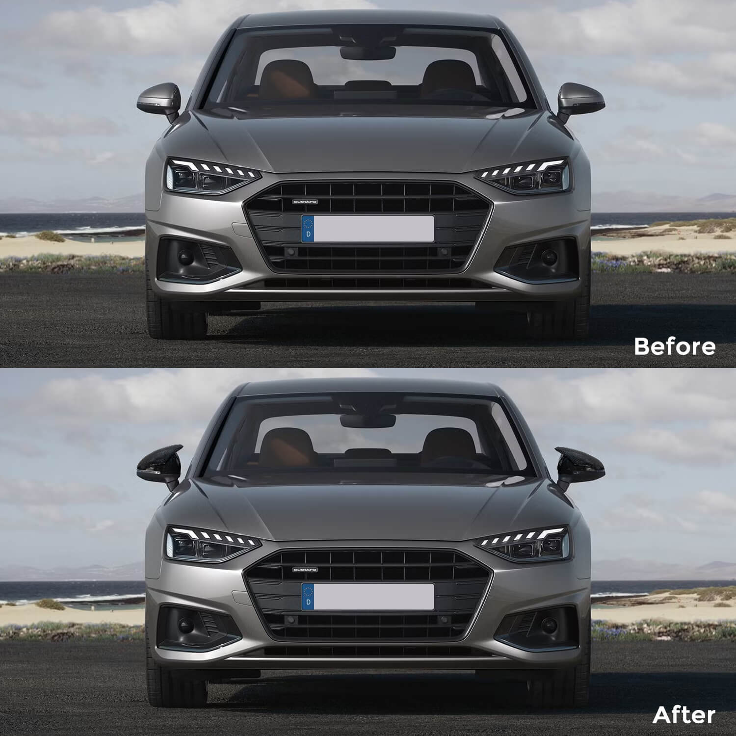 Asign Carbon Fiber Rearview Mirror Cover For B8.5-B9.5 2013-2024 Audi A4/S4/RS4/A5/S5/RS5