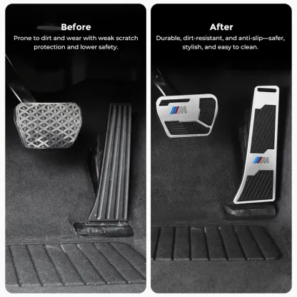 Asign Aluminum Alloy Accelerator & Brake Pedal Covers for BMW – Universal Fit