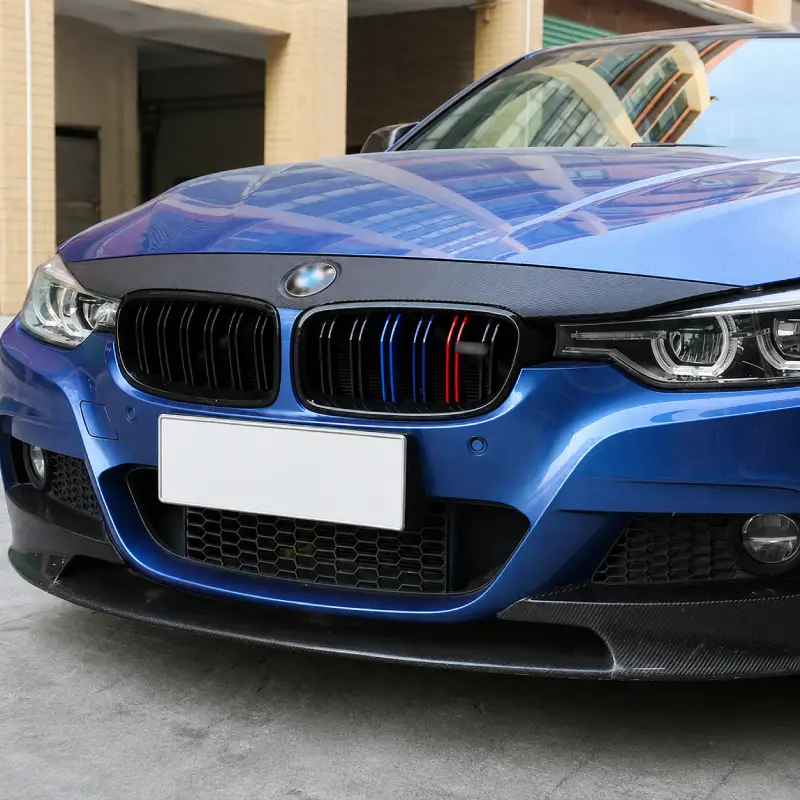 Asign BMW Double-Slat Replacement Kidney Grille Pair — Gloss Black or Real Carbon Fiber