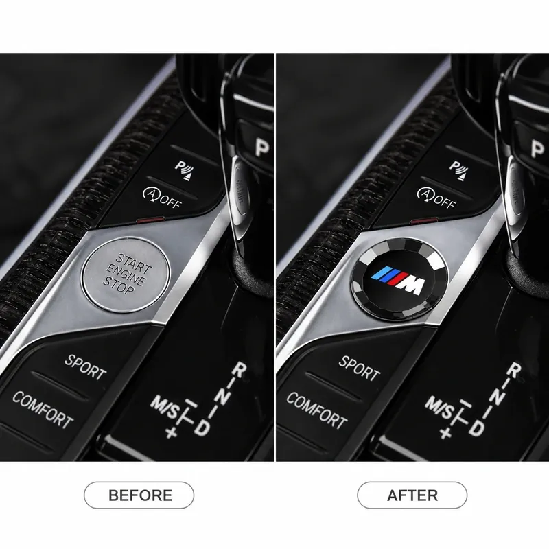 Asign Crystal Glass Replacement Start/Stop Button Cap for BMW