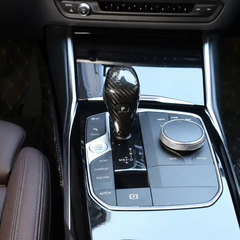 Asign Real Carbon Fiber Gear Shift Knob Cover for BMW