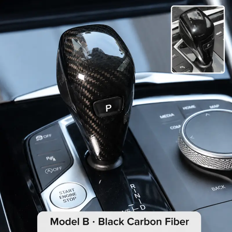 Asign Real Carbon Fiber Gear Shift Knob Cover for BMW