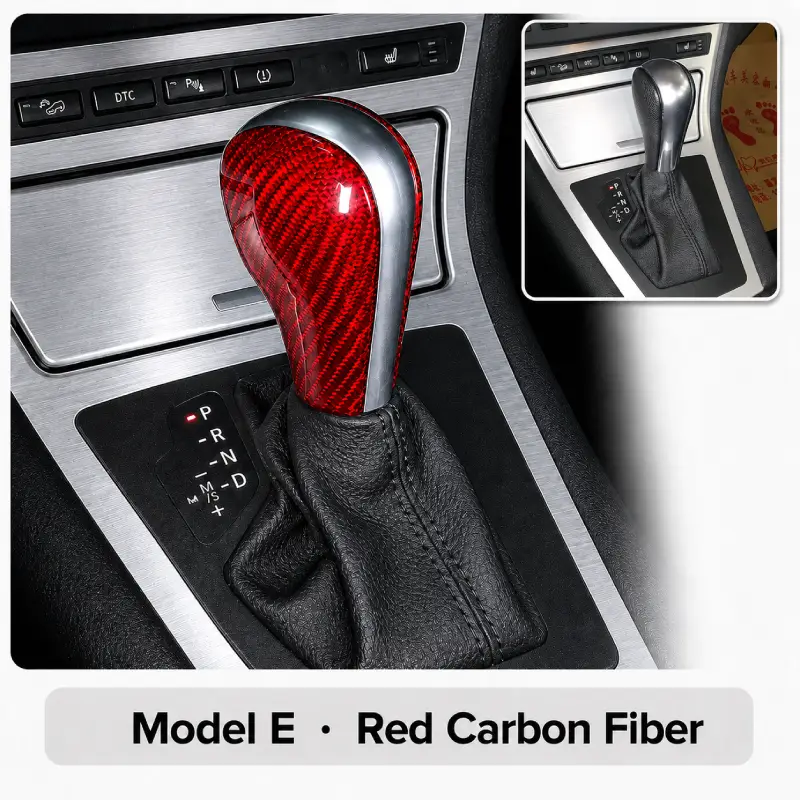 Asign Real Carbon Fiber Gear Shift Knob Cover for BMW