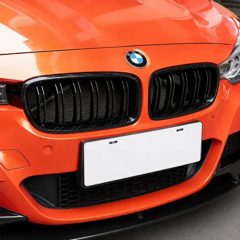 Asign BMW Double-Slat Replacement Kidney Grille Pair — Gloss Black or Real Carbon Fiber