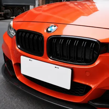 Asign BMW Double-Slat Replacement Kidney Grille Pair — Gloss Black or Real Carbon Fiber