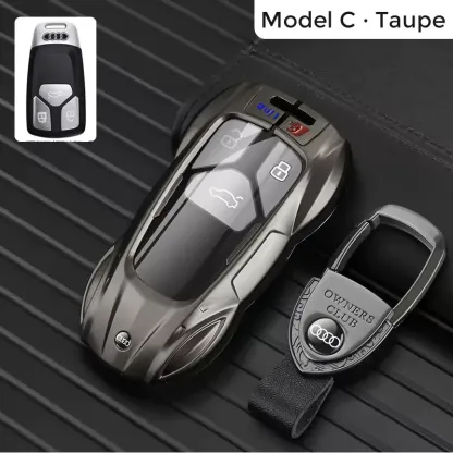 Audi B9.5 Carbon Fiber Interior Styling Kit: Gear Knob Trim, 7-Piece Dash Trims & Premium Alloy Key Cover