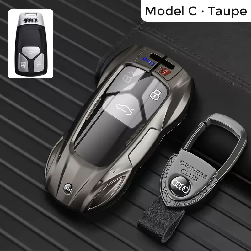 Asign Audi Sports-Car Styling Metal Key Cover - Scratch proof Alloy Protective Shell Key Fobs