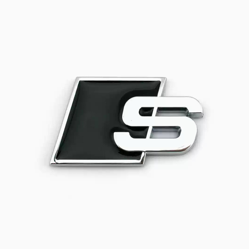 Asign Universal for Audi – S/RS Style "?" Emblem Sticker for Rear Trunk | Humorous Sport Badge
