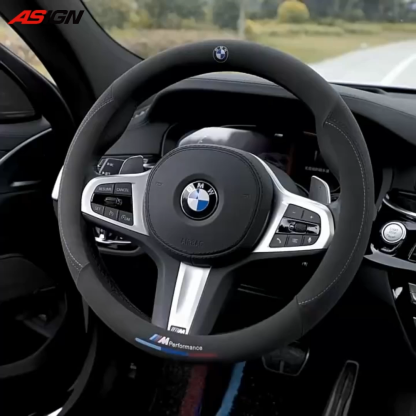 Asign Leather Suede Steering Wheel Cover For BMW