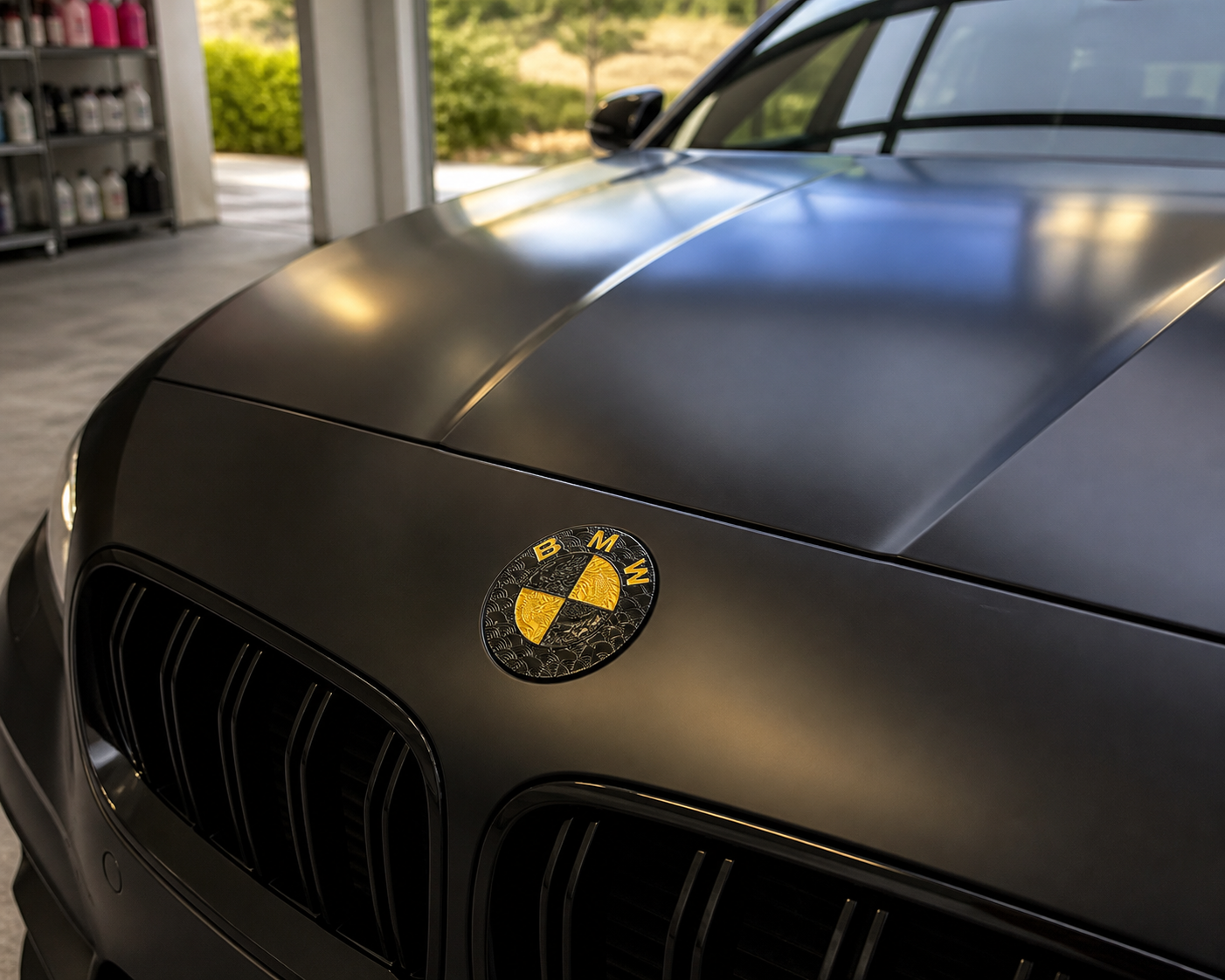Asign Custom Carbon Fiber Style Hood & Trunk Emblem for Selected BMW Models