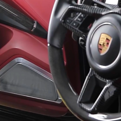 Asign Carbon Fiber Look Steering Wheel Trim For Porsche