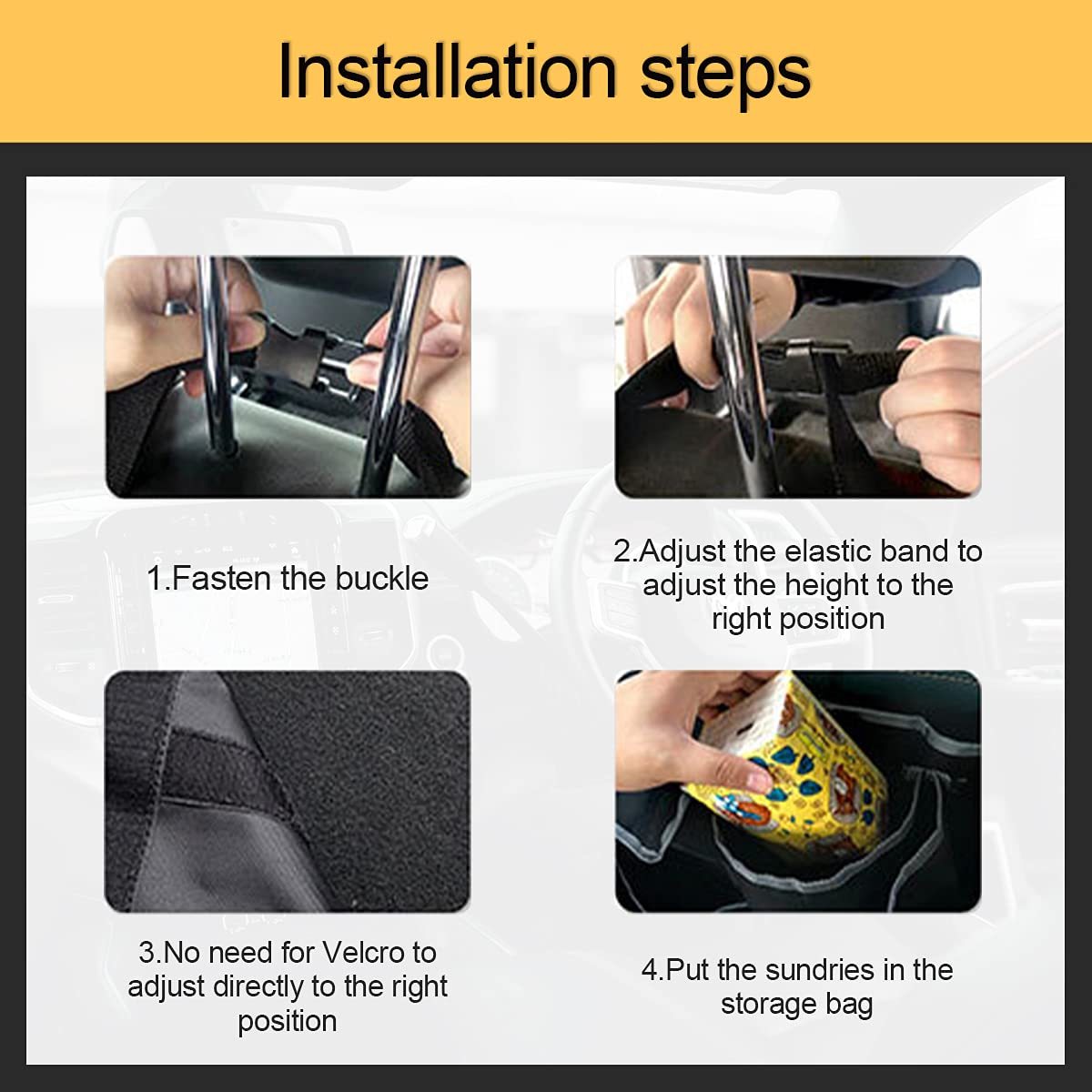 Asign Waterproof Collapsible Car Trunk & Backseat Organizer for SUV, Truck, MPV – 4-Pocket Cargo Storage Bag