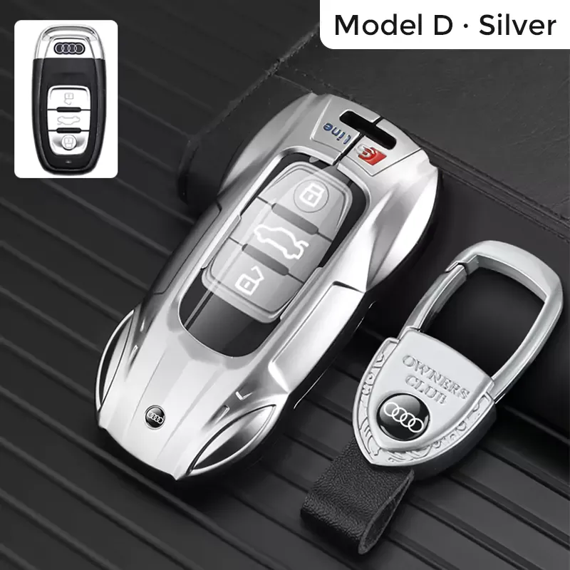 Asign Audi Sports-Car Styling Metal Key Cover - Scratch proof Alloy Protective Shell Key Fobs
