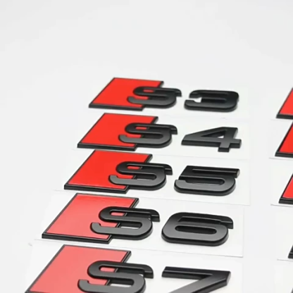 Asign Blackout Rear Emblem Replacement Black Audi Lettering Badge For All Audi Models - A4 A5 S4 S5 Q3 Q5 Q7 RS7