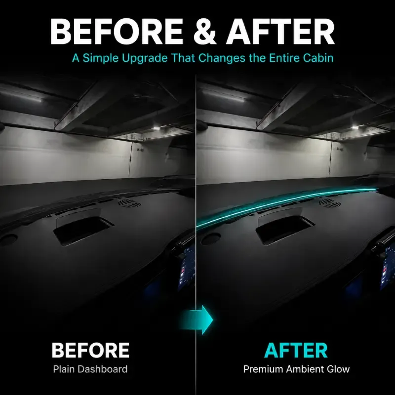 Asign Universal Dashboard Ambient Lighting Kit – 150cm App-Controlled RGB Interior Light Strip