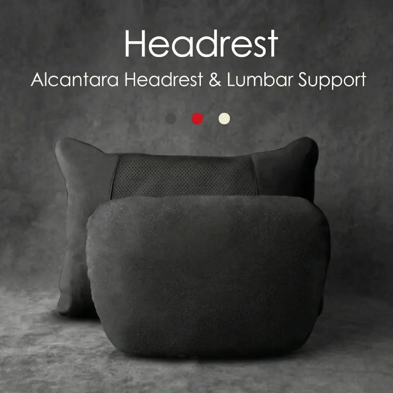 Asign Premium Suede Neck And Lumbar Support Pillow For Universal