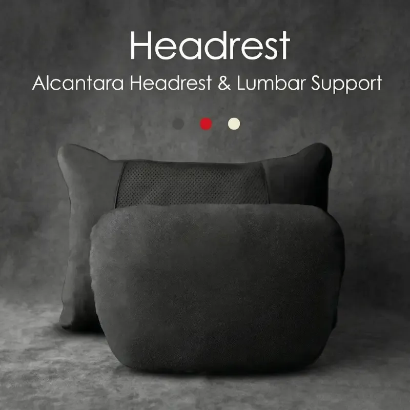 Asign Premium Suede Neck And Lumbar Support Pillow For Universal