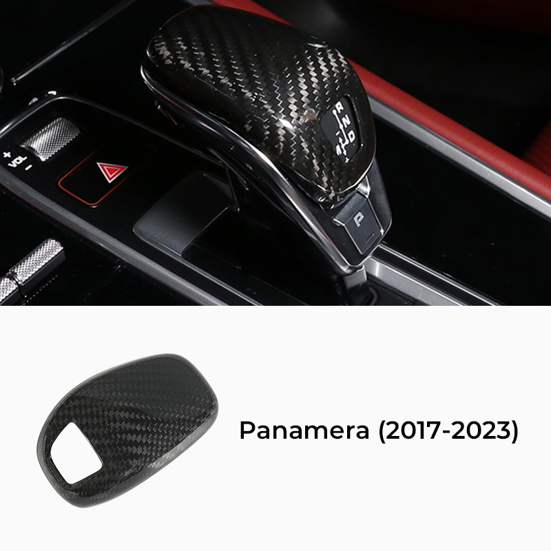 Asign Carbon Fiber Gear Shift Knob Cover for Porsche Macan/Cayenne/Panamera/911/718/Boxster/Cayman