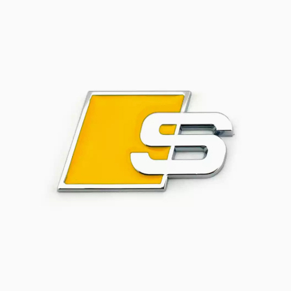 Asign Universal for Audi – S/RS Style "?" Emblem Sticker for Rear Trunk | Humorous Sport Badge