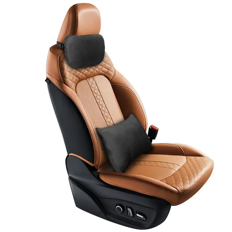 Asign Premium Suede Neck And Lumbar Support Pillow For Universal