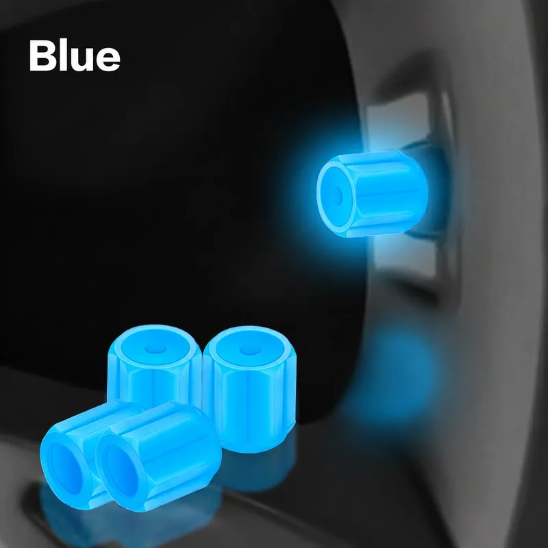 Asign Integrated Design Glow-in-the-Dark Tire Valve Stem Caps