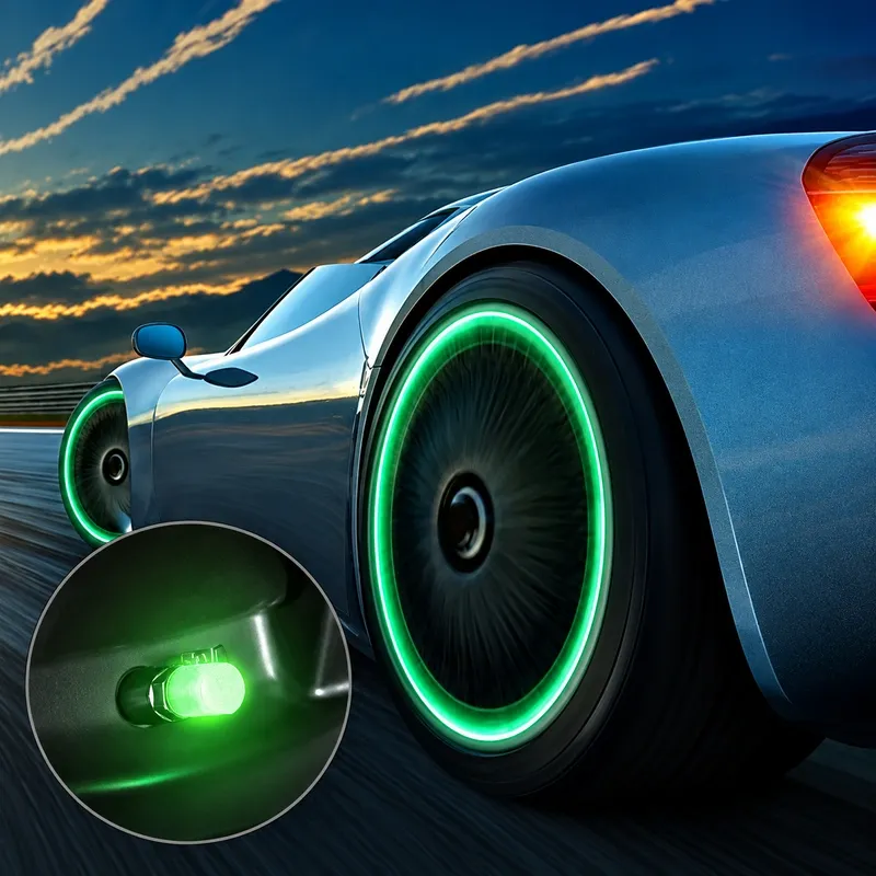 Asign Integrated Design Glow-in-the-Dark Tire Valve Stem Caps