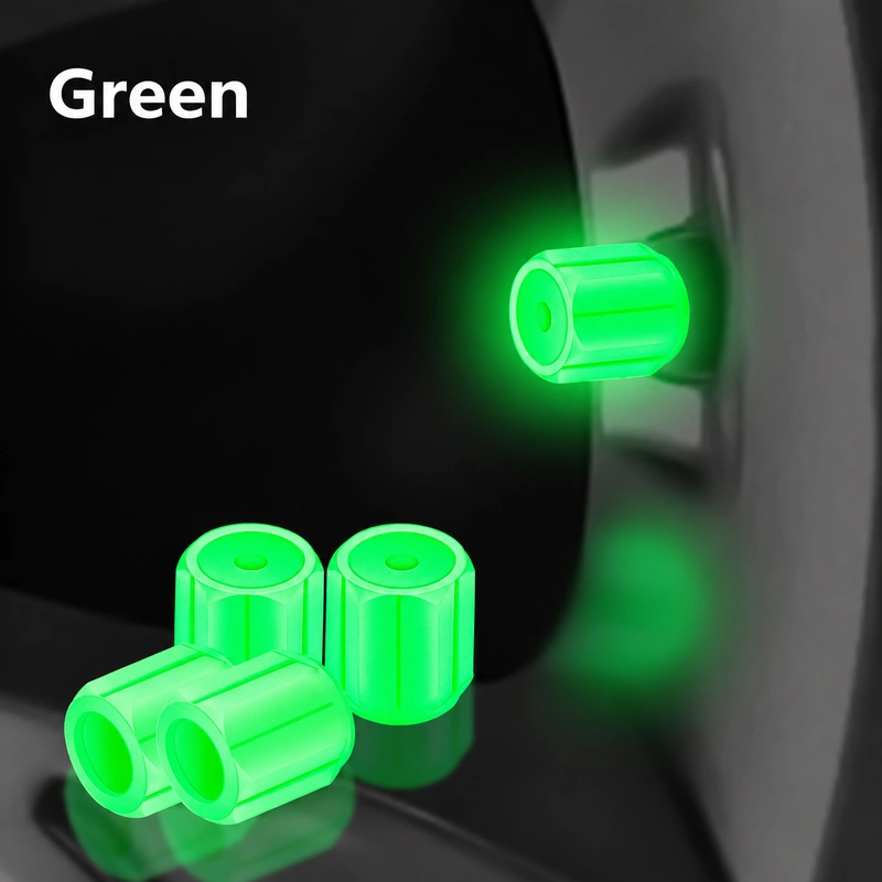 Asign Integrated Design Glow-in-the-Dark Tire Valve Stem Caps