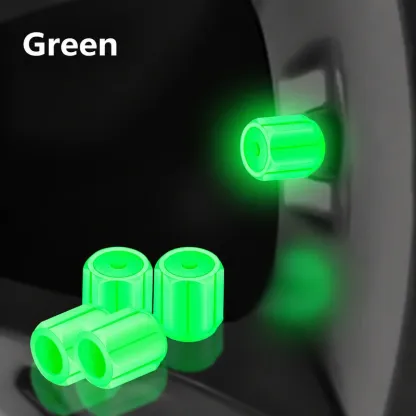 Asign Integrated Design Glow-in-the-Dark Tire Valve Stem Caps