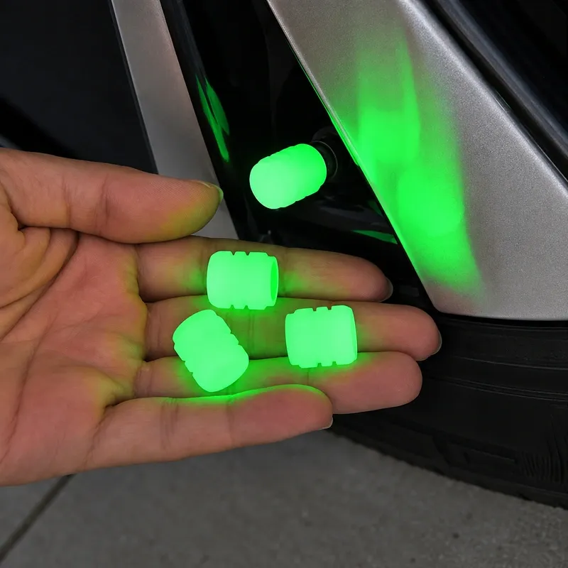 Asign Integrated Design Glow-in-the-Dark Tire Valve Stem Caps