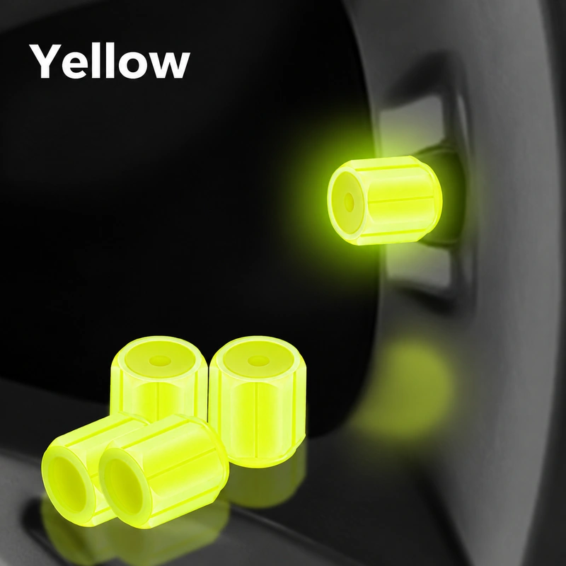 Asign Integrated Design Glow-in-the-Dark Tire Valve Stem Caps