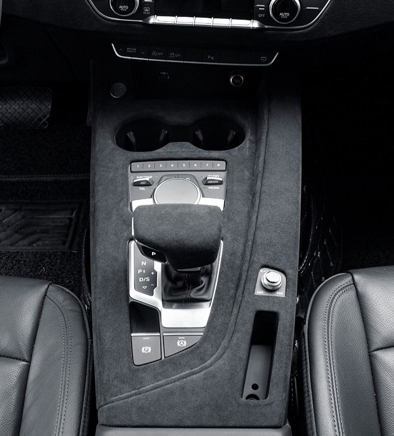 Asign Suede Interior Center Console Panel Cover for Audi A4 (2017–2024)