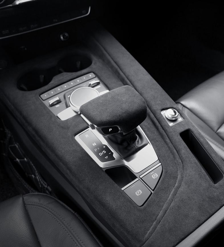 Asign Suede Interior Center Console Panel Cover for Audi A4 (2017–2024)