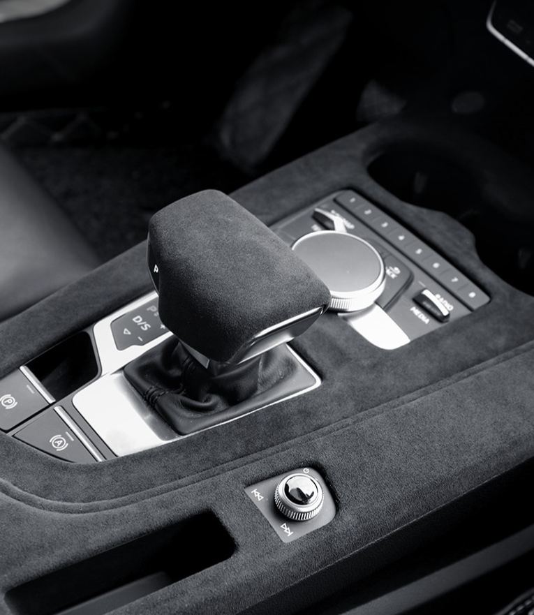 Asign Suede Interior Center Console Panel Cover for Audi A4 (2017–2024)