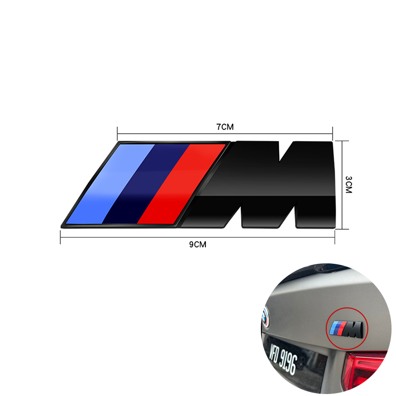 Asign 3D Sport Badge Kit for BMW - ABS Black Chrome/Carbon Fiber
