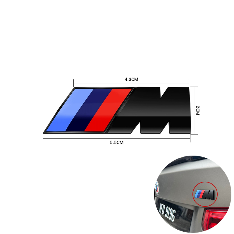 Asign 3D Sport Badge Kit for BMW - ABS Black Chrome/Carbon Fiber