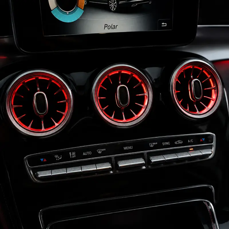 Asign Mercedes-Benz Illuminated Turbine Air Vent Upgrade for Factory Ambient Light Models