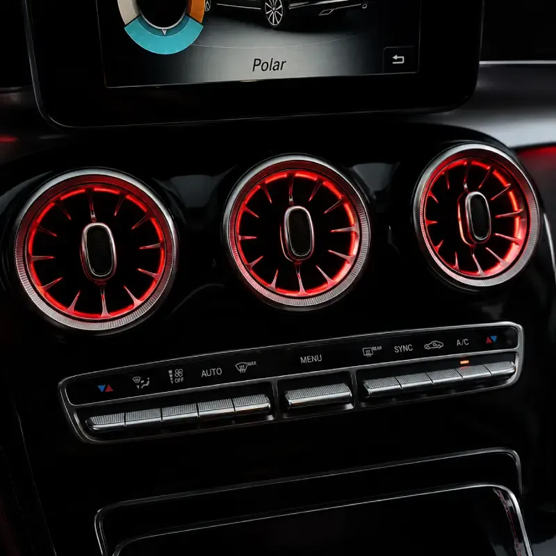 Asign Mercedes-Benz Illuminated Turbine Air Vent Upgrade for Factory Ambient Light Models