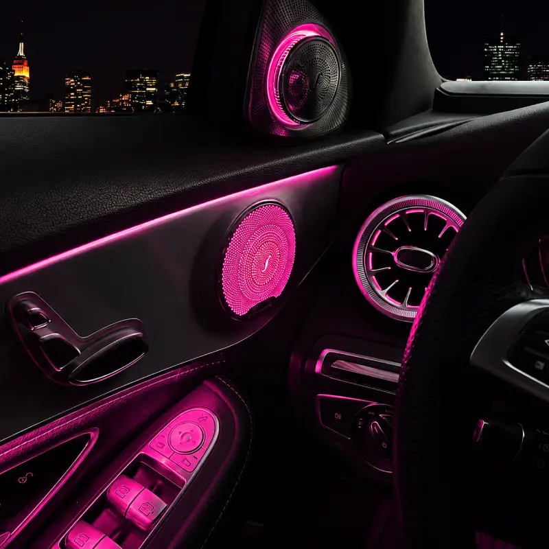 Asign Mercedes-Benz Illuminated Turbine Air Vent Upgrade for Factory Ambient Light Models